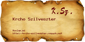 Krcho Szilveszter névjegykártya